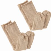 ゴムなし靴下茶綿2枚セット